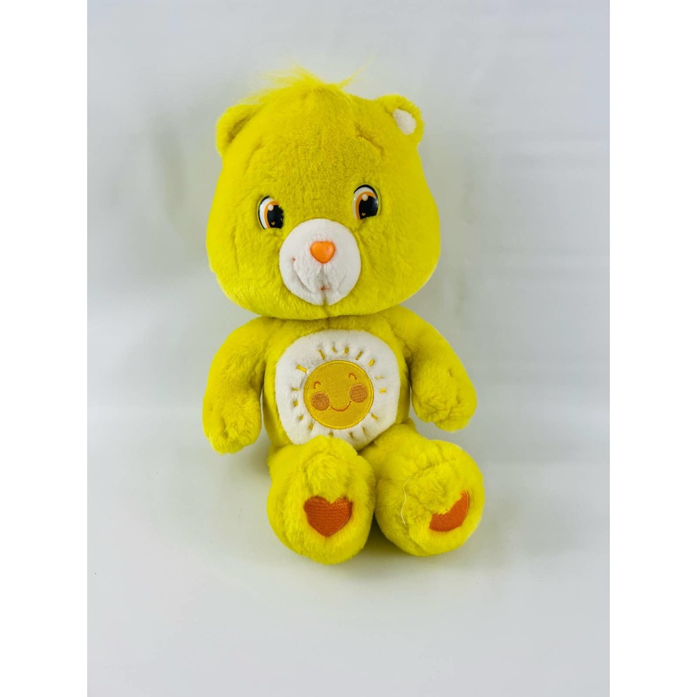 Yellow Care Bears Sun Chest Heart Feet Funshine Bear 2007 Classic Vintage